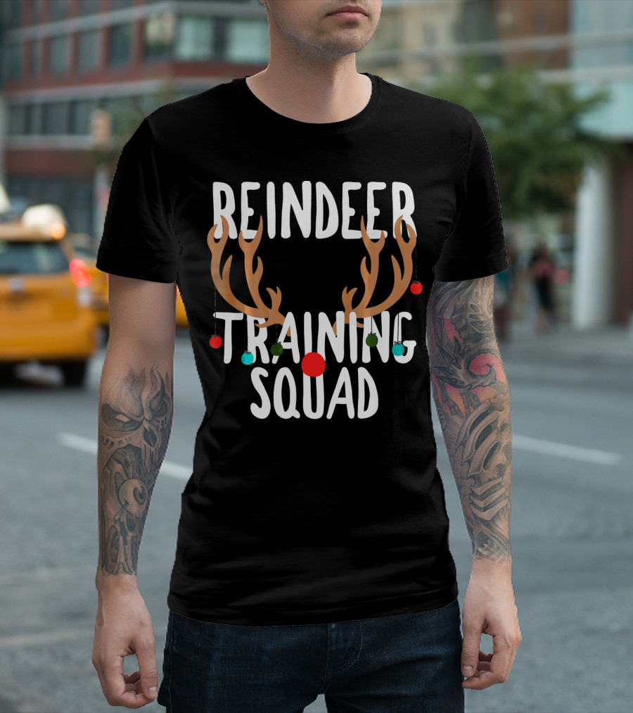 Reindeer Training Squad Team Antler Ornaments T-Shirt