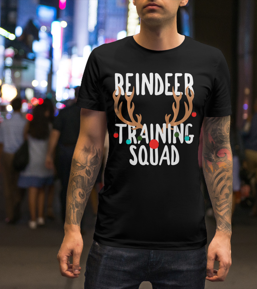 Reindeer Training Squad Team Antler Ornaments T-Shirt