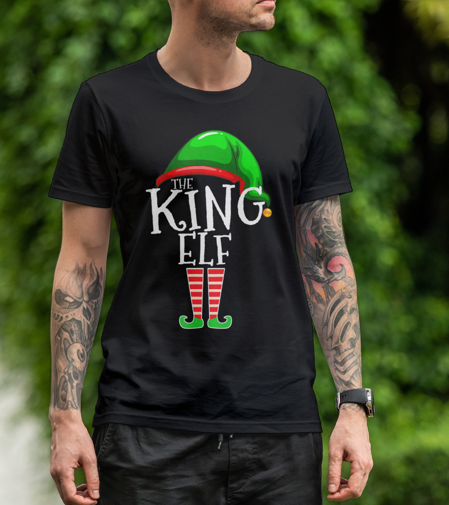 The King Elf Family Matching Group Christmas Outfit Holiday Helper T-Shirt