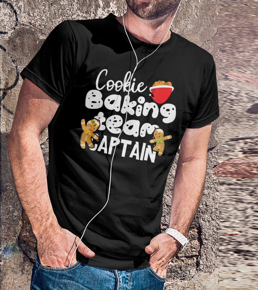 Cookie Baking Team Captain Gingerbread Mixing Bowl T-Shirt