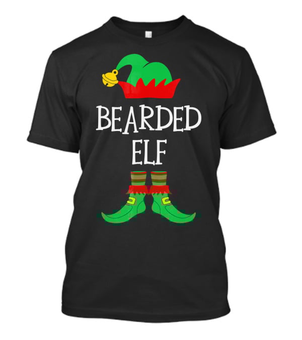 BEARDED ELF Matching Family Group Christmas Costume T-Shirt