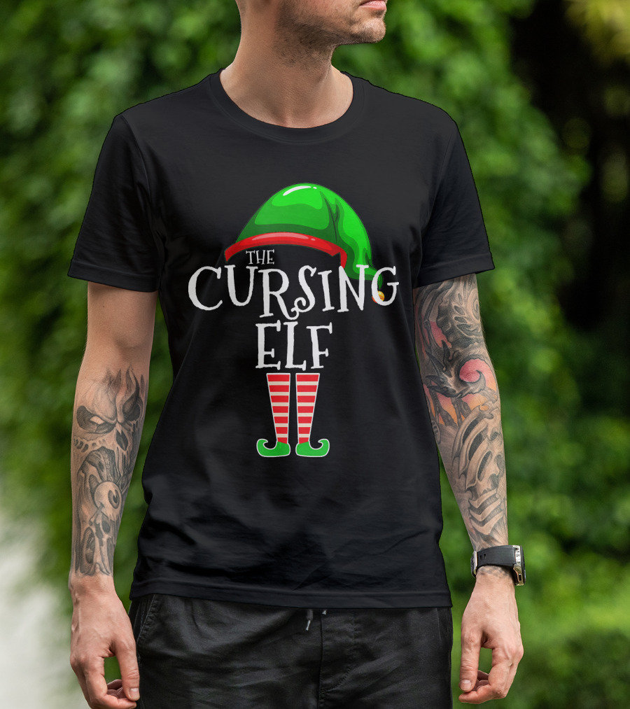 The Cursing Elf Family Matching Holiday Humor T-Shirt