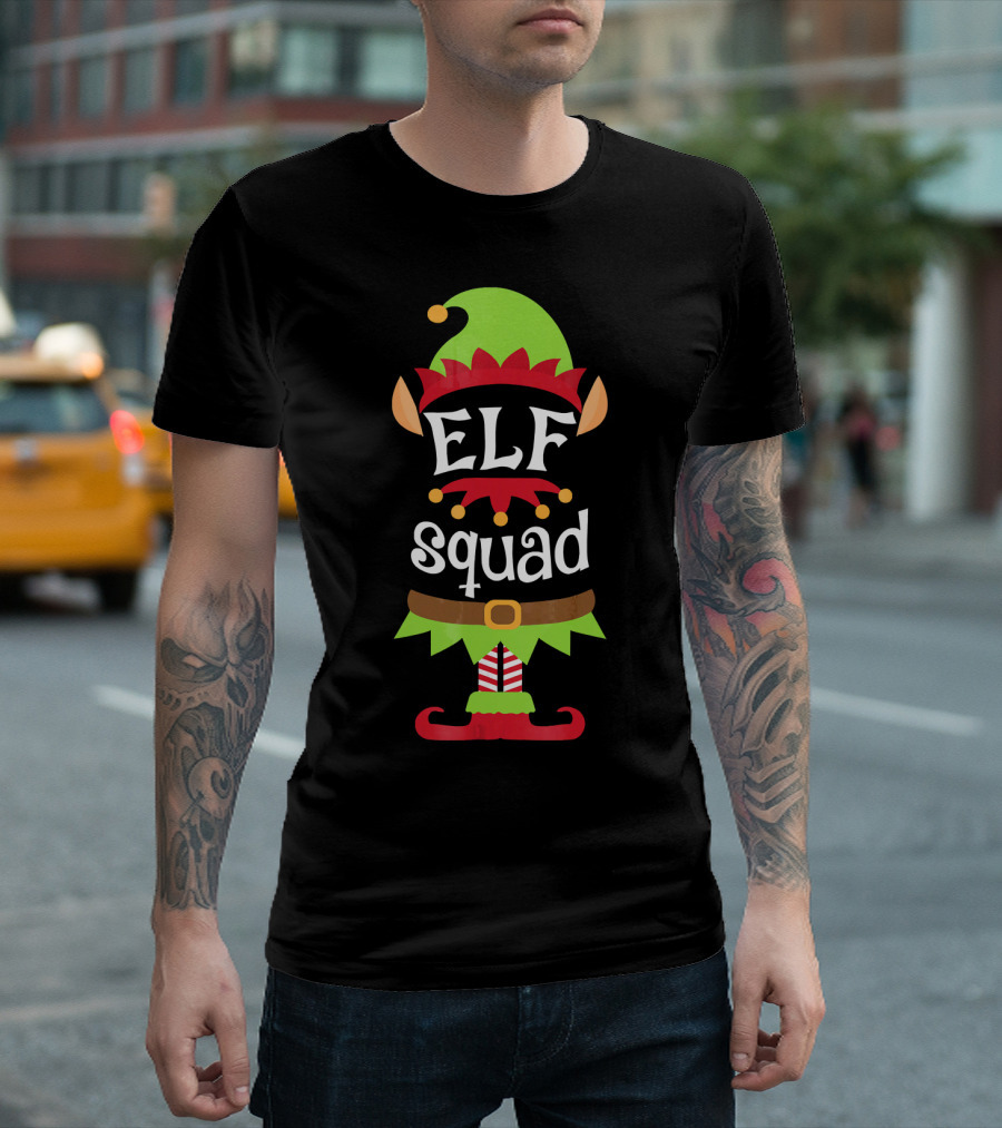 ELF Squad Christmas Funny X Mas Costume T-Shirt