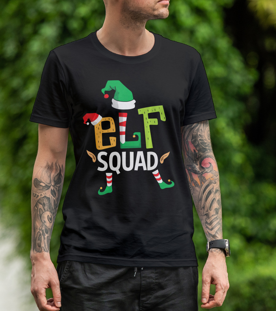 Elf Squad Funny Elves Family Christmas T-Shirt