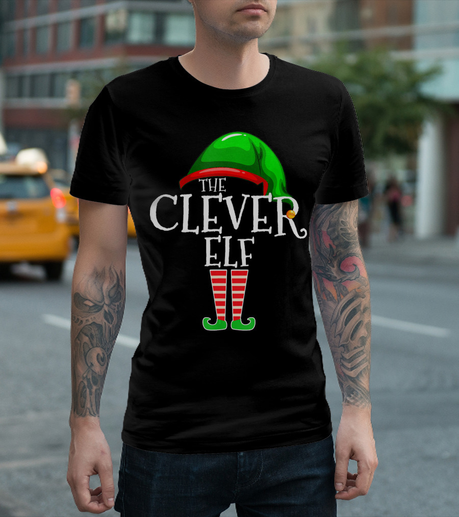 The Clever Elf Family Matching Group Christmas T-Shirt