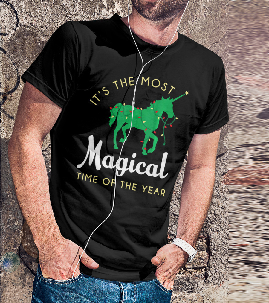 It's The Most Magical Time Of The Year Christmas Unicorn T-Shirt