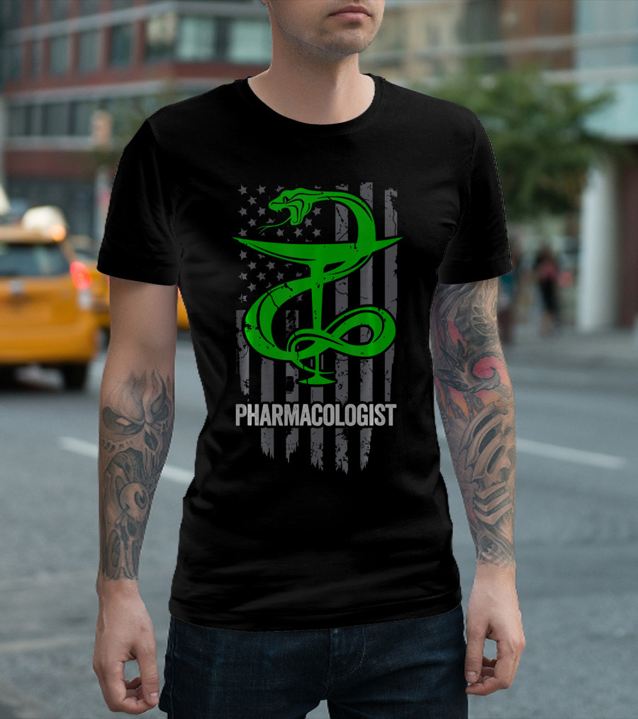 Pharmacologist American Flag Snake T-Shirt