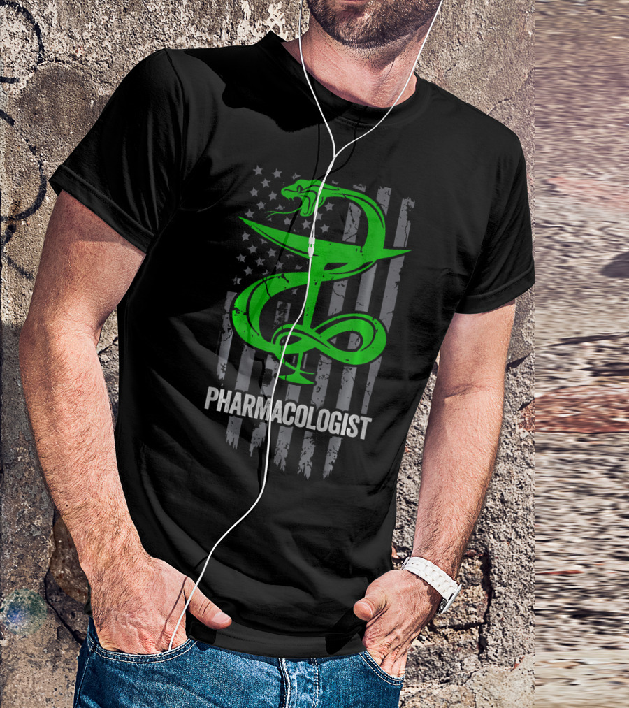 Pharmacologist American Flag Snake T-Shirt