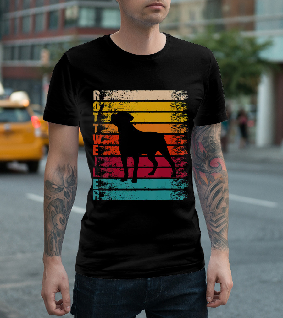 Rottweiler Mom Retro Dog Vintage T-Shirt