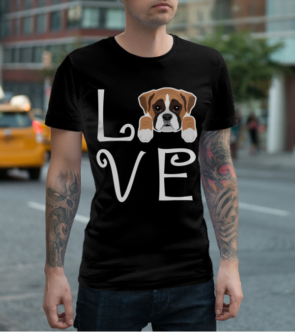 Love Boxer Puppy Dog Owner Boxer Love T-Shirt