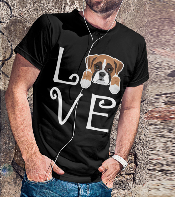 Love Boxer Puppy Dog Owner Boxer Love T-Shirt