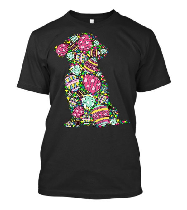 Colors Eggs Shih Tzu Dog Puppy Lover Easter Day Vibrant Festive T-Shirt