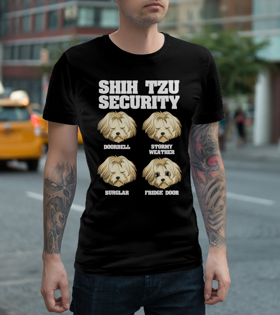 Shih Tzu Security Fridge Door Pot Roast Vegetables Sausage Pate T-Shirt