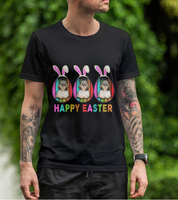 Happy Easter Bunny Ear SHIH TZU T-Shirt