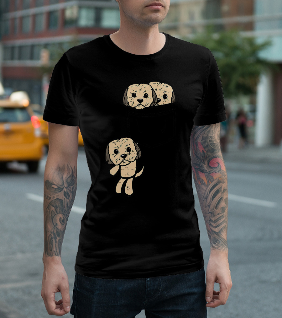 Pocket Shih Tzu Puppies Cute Animal Dog Lover Pet T-Shirt