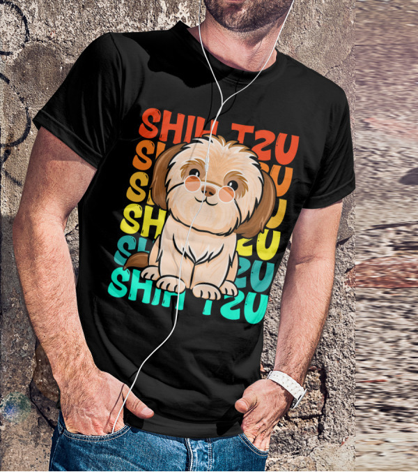 Shih Tzu Vintage Shihtzu Dog Retro Colors T-Shirt
