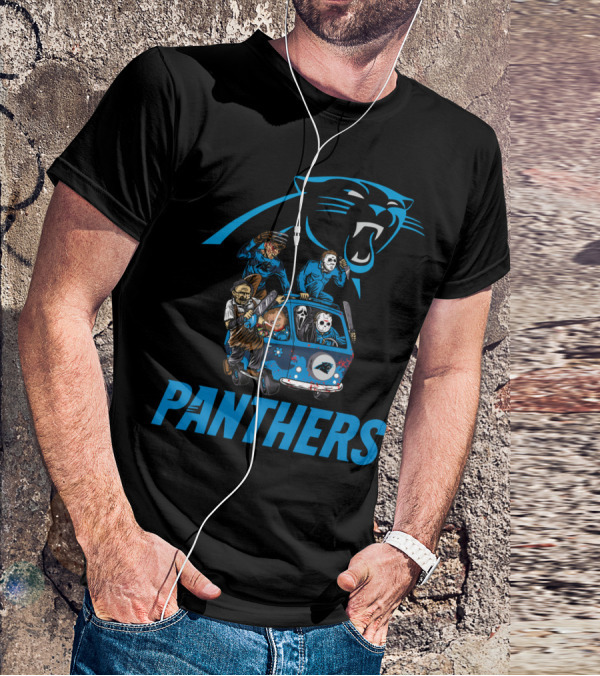 Panthers Horror Movie Icons In Van T-Shirt