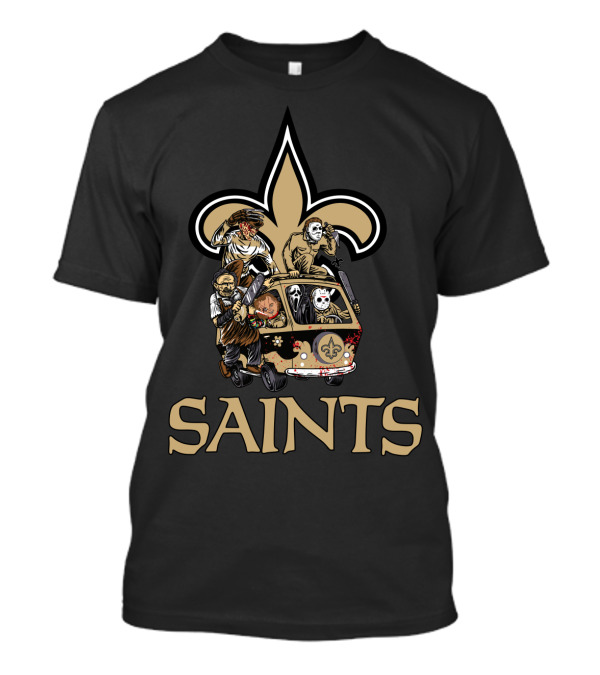 Saints Fleur-de-Lis Horror Movie Characters Van T-Shirt