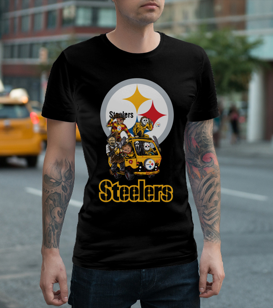 Steelers Horror Movies Edition Scooby-Doo Van Characters Football T-Shirt