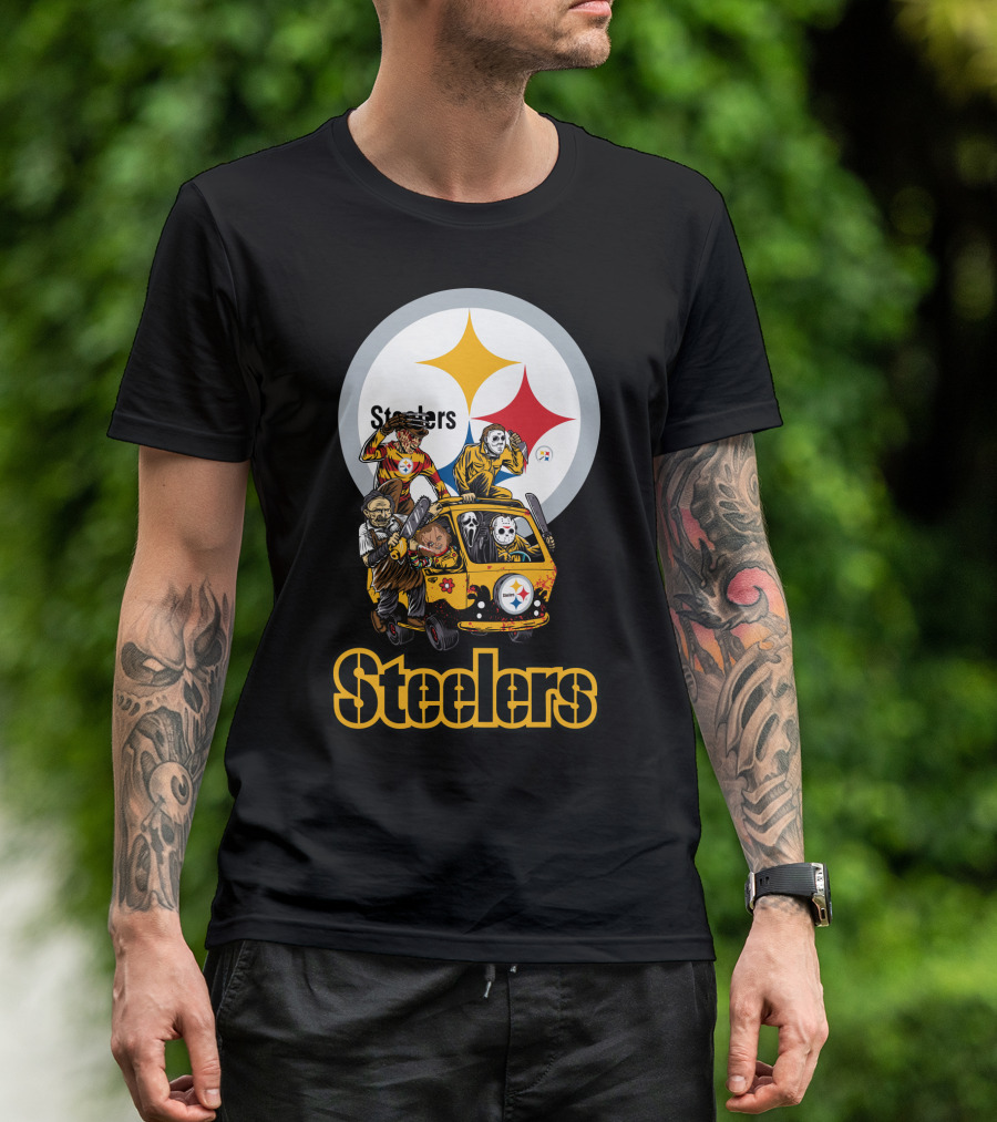 Steelers Horror Movies Edition Scooby-Doo Van Characters Football T-Shirt