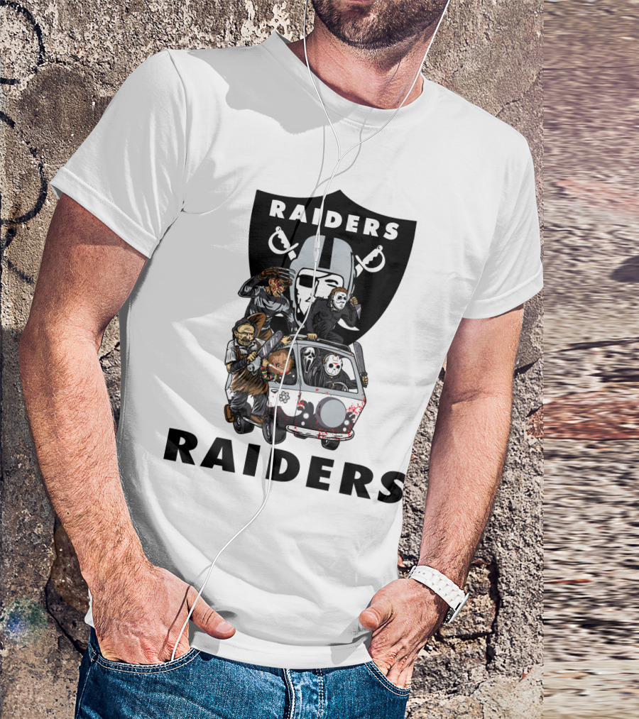 Raiders Horror Movies Edition Retro Van Halloween Crossover T-Shirt