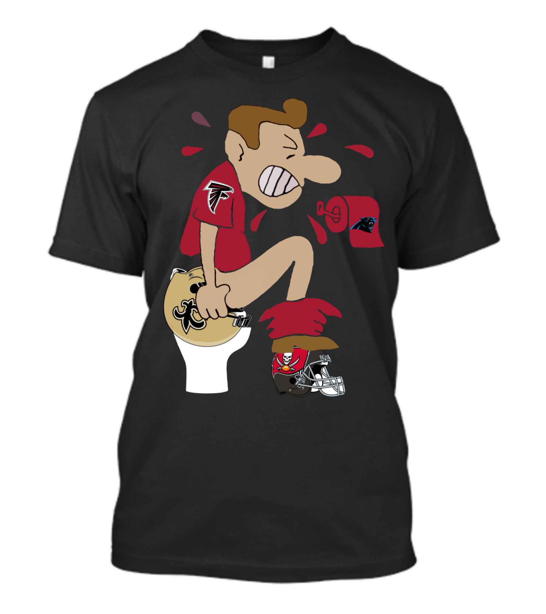 Atlanta Falcons Vs. Saints Panthers Buccaneers Rivalry Humor T-Shirt