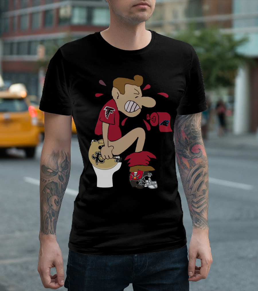 Atlanta Falcons Vs. Saints Panthers Buccaneers Rivalry Humor T-Shirt