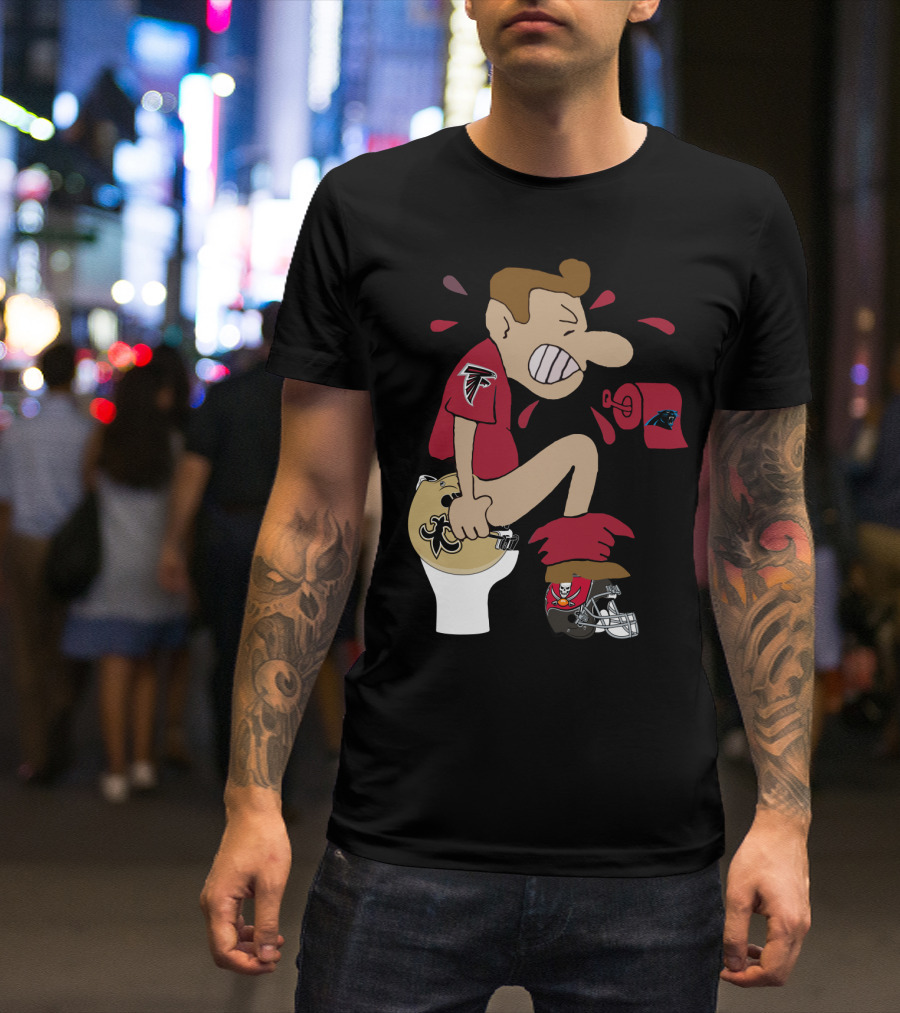 Atlanta Falcons Vs. Saints Panthers Buccaneers Rivalry Humor T-Shirt