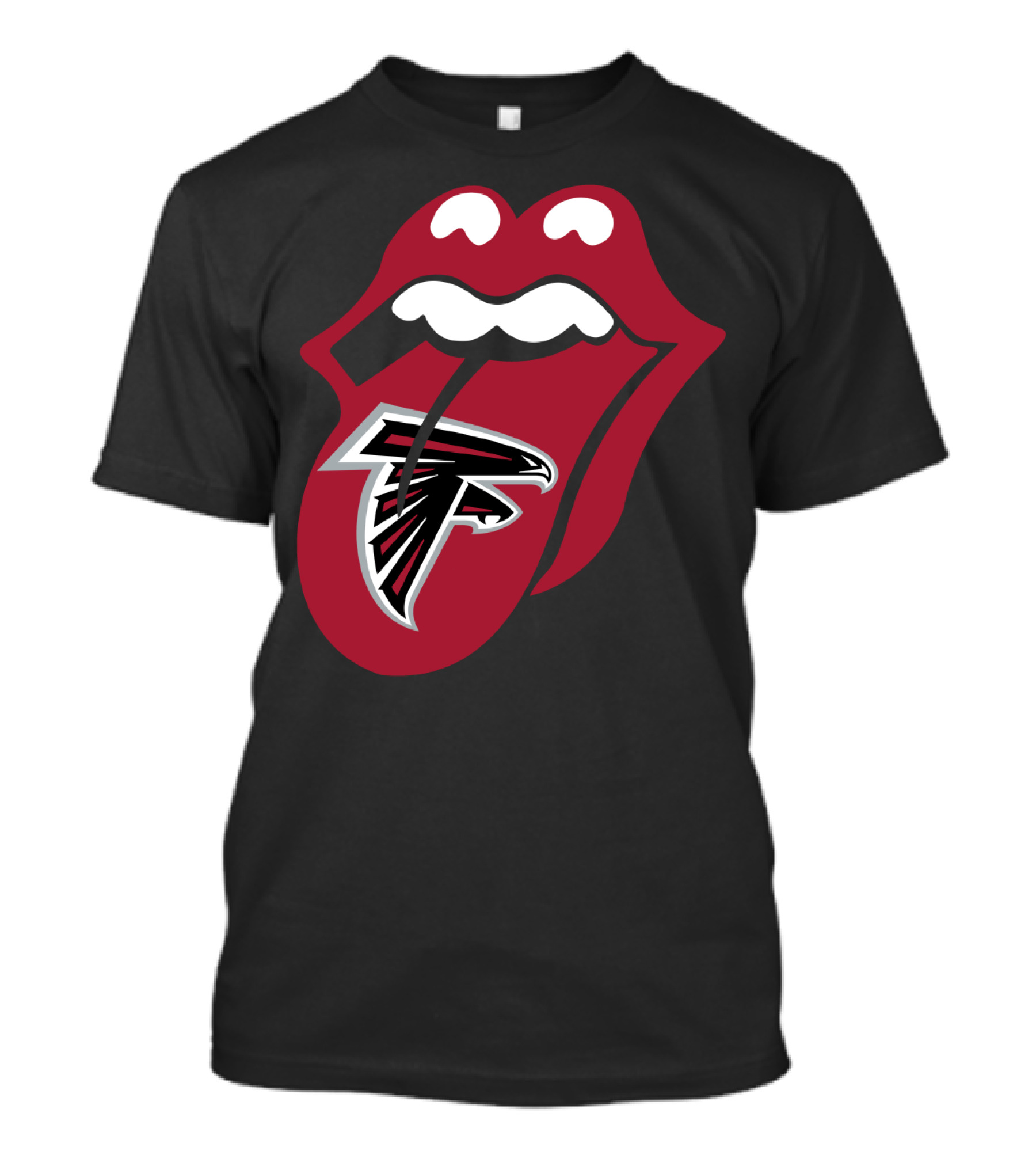 Atlanta Falcons Rolling Stones Tongue Logo Mashup T-Shirt