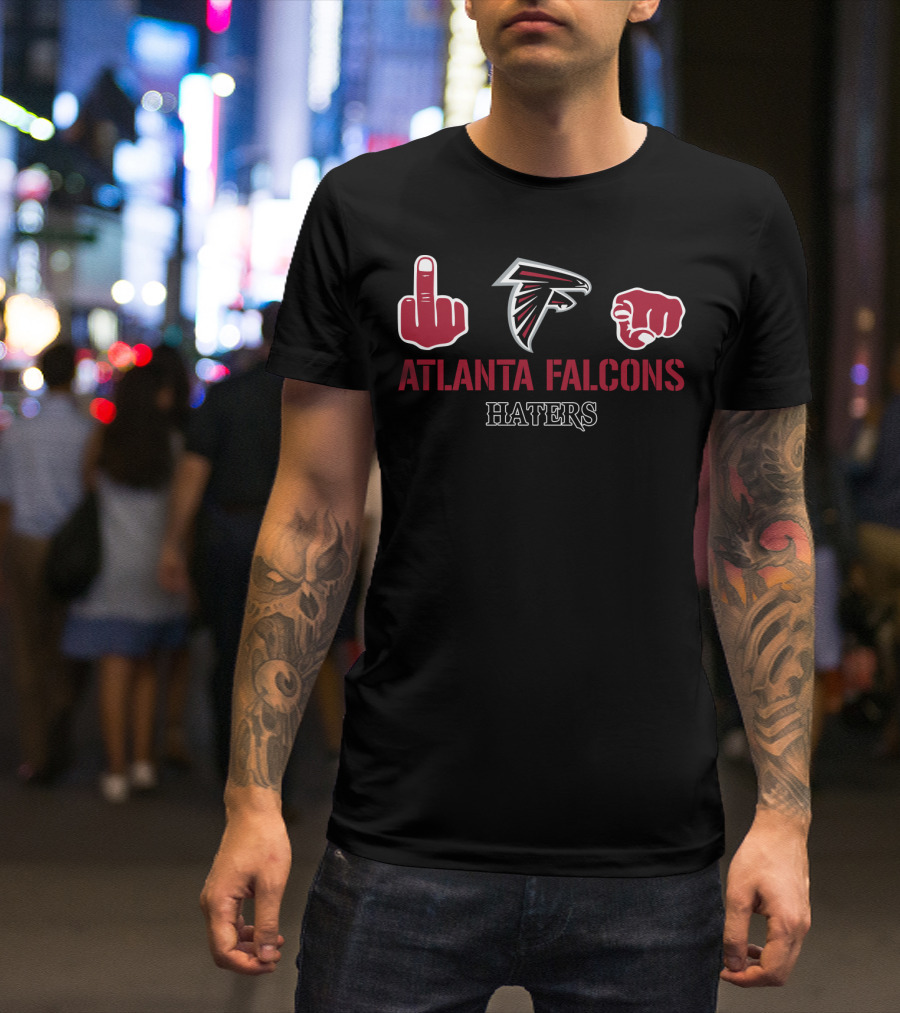 Atlanta Falcons Haters Logo And Gesture T-Shirt