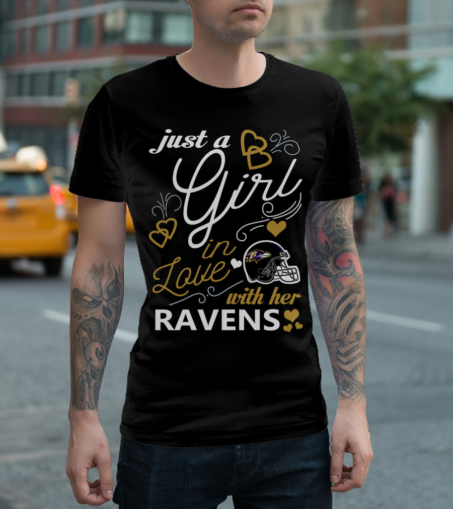 Just A Girl In Love With Her Ravens T-Shirt