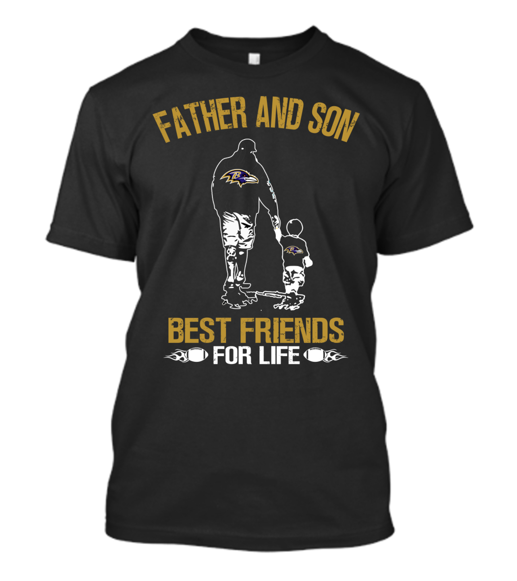 Father And Son Baltimore Ravens Best Friends For Life T-Shirt
