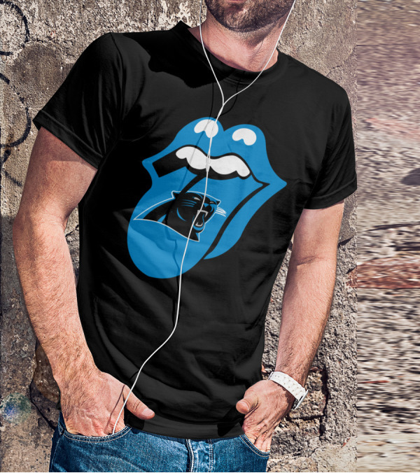 Carolina Panthers Blue Tongue Logo Fusion T-Shirt