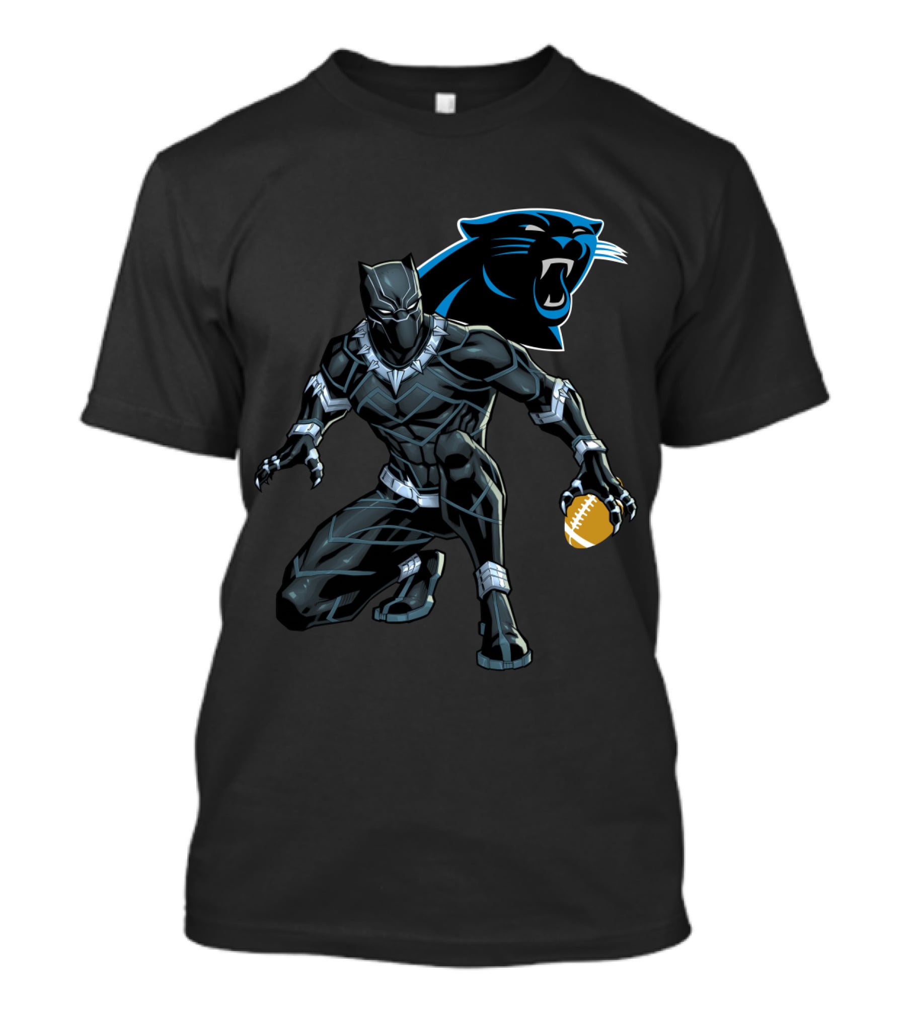 Carolina Panthers Black Panther Football Fusion T-Shirt
