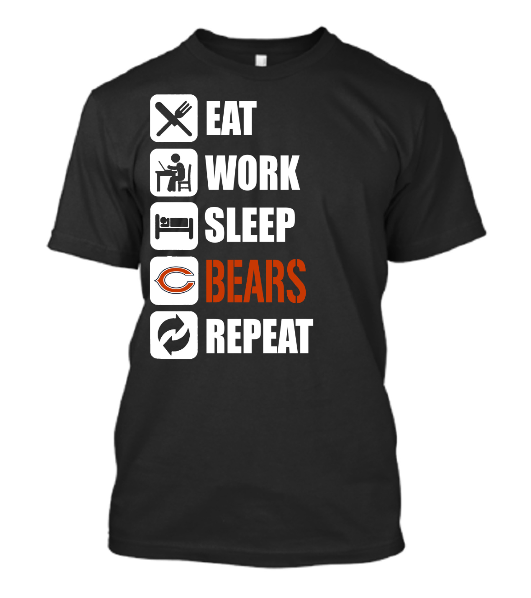 Eat Work Sleep Bears Repeat T-Shirt