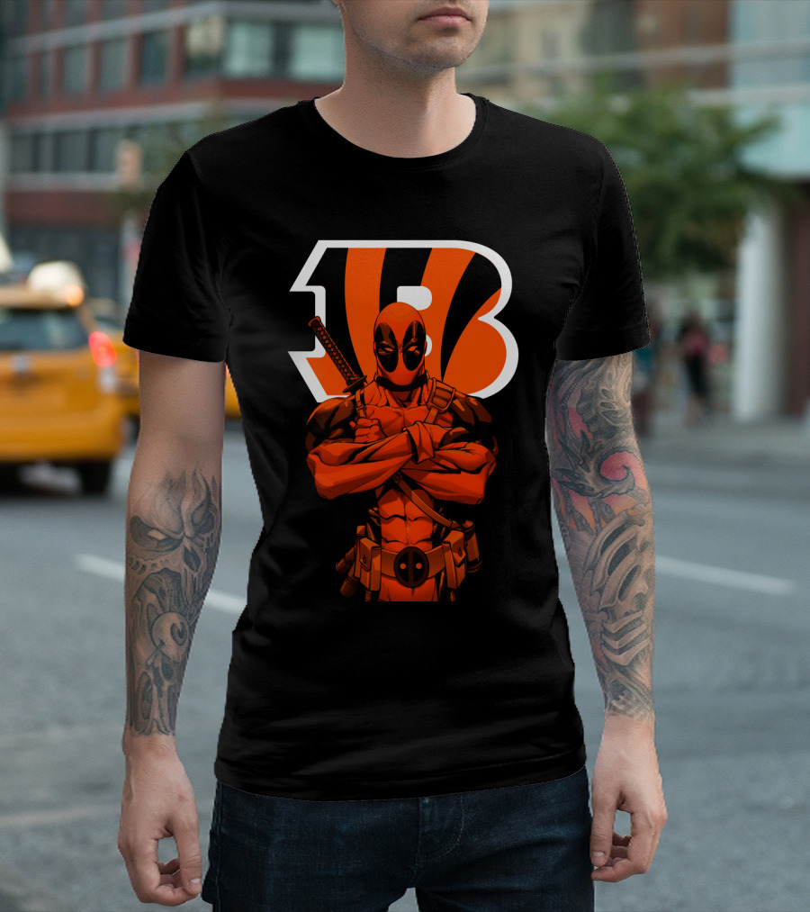 Cincinnati Bengals Deadpool Crossover Fan T-Shirt