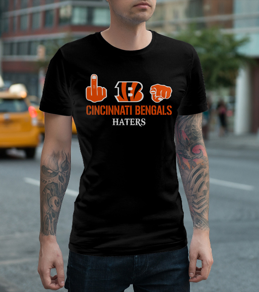 Cincinnati Bengals Haters Logo Icons T-Shirt