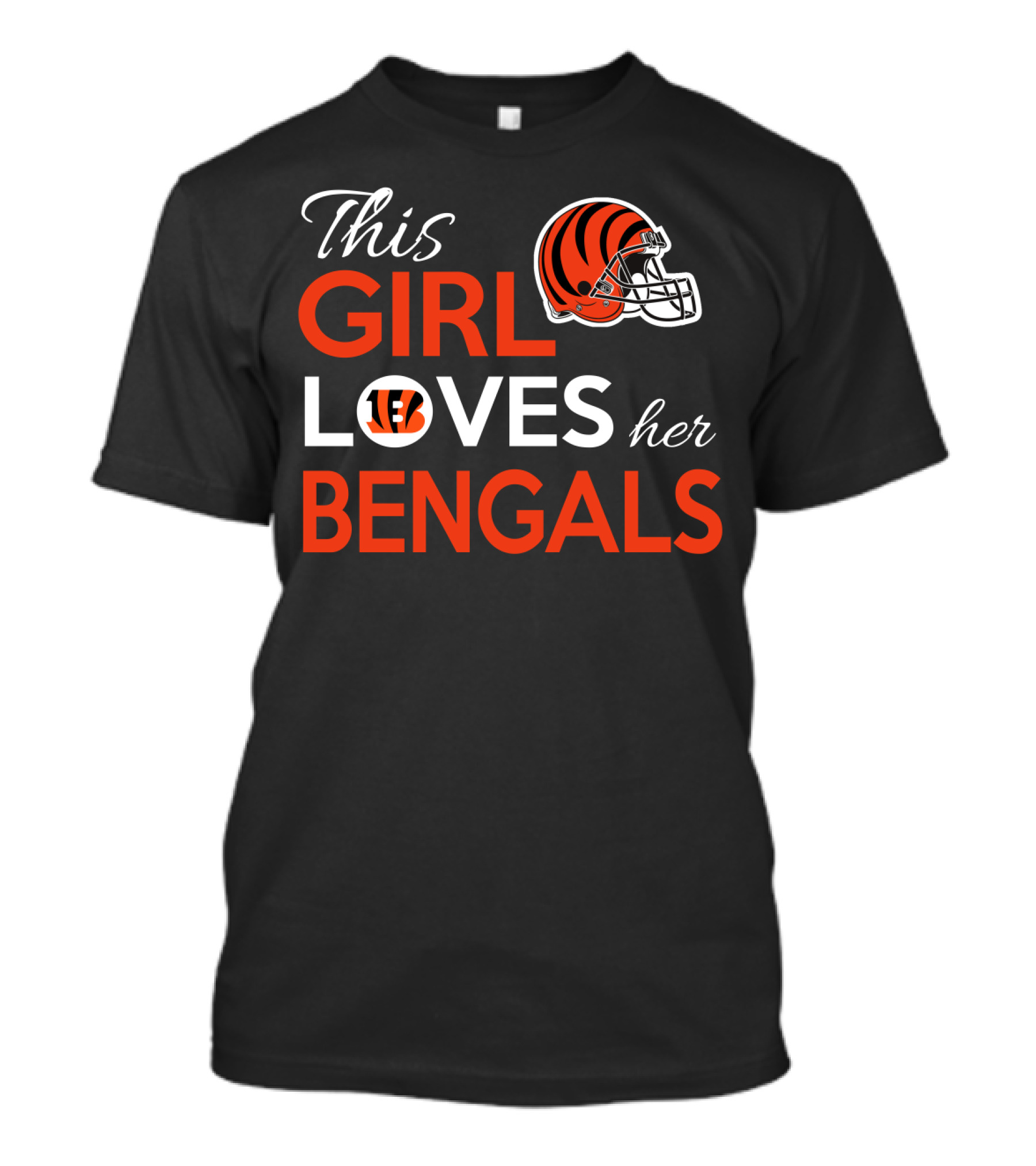 This Girl Loves Her Cincinnati Bengals Football Helmet T-Shirt
