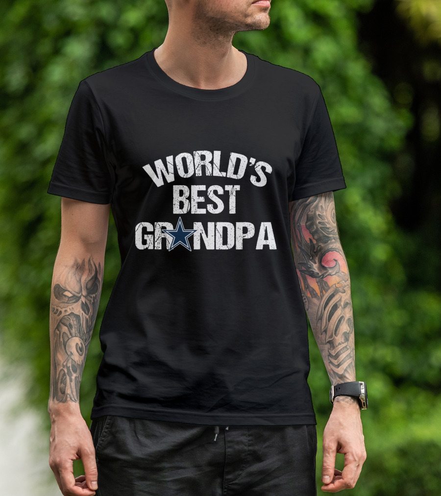World's Best Grandpa Dallas Cowboys Star T-Shirt