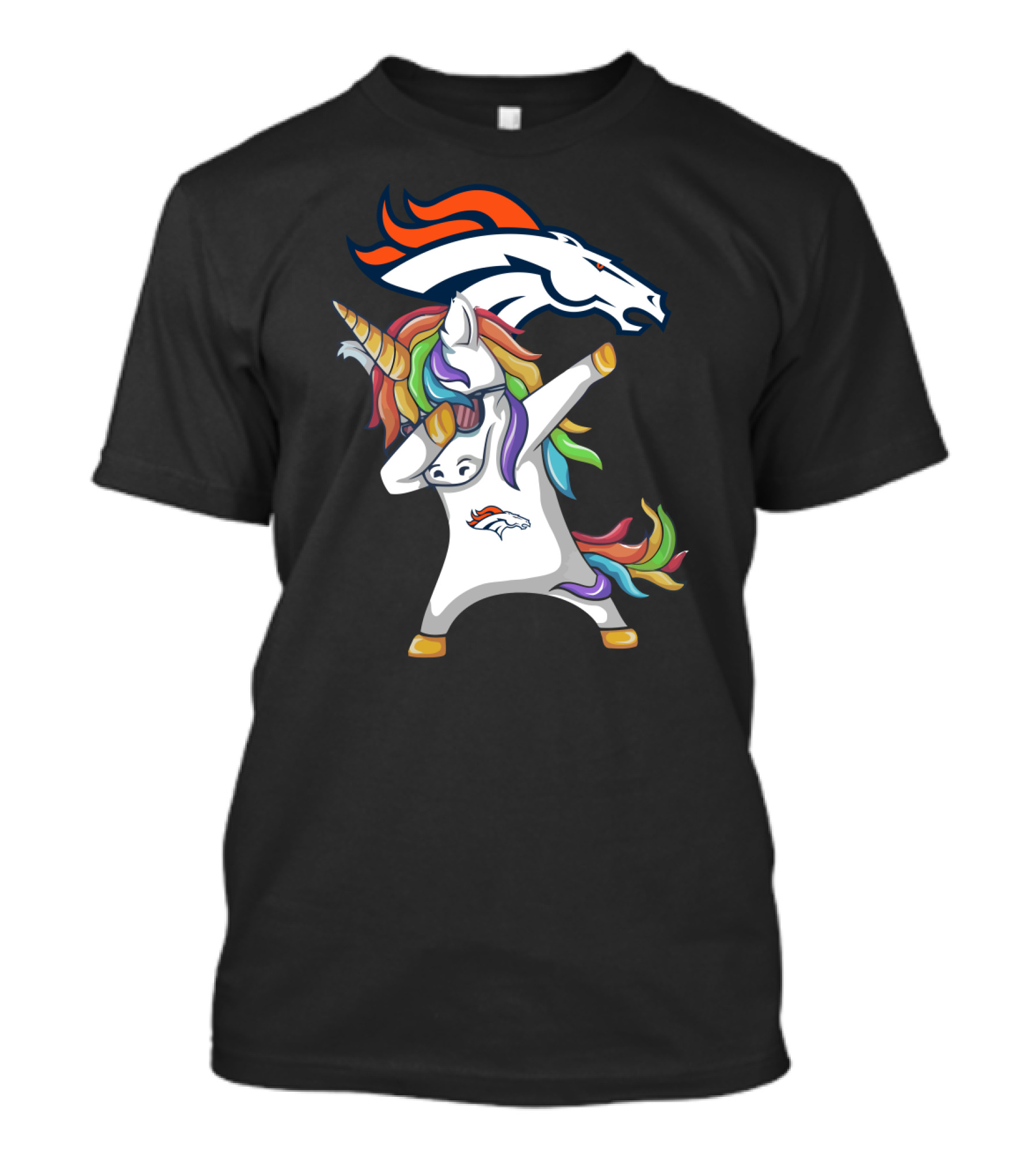 Denver Broncos Dabbing Unicorn With Team T-Shirt