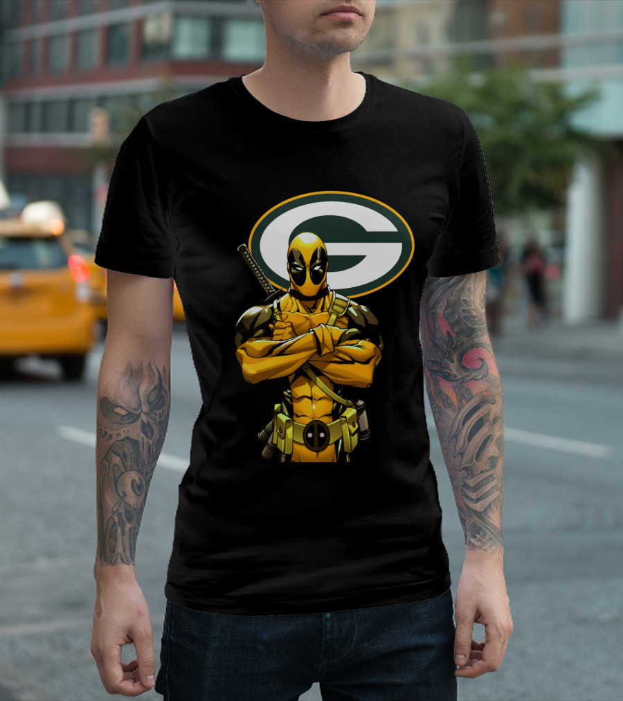 Green Bay Packers Deadpool Crossover T-Shirt