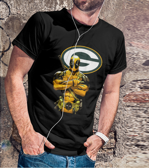Green Bay Packers Deadpool Crossover T-Shirt