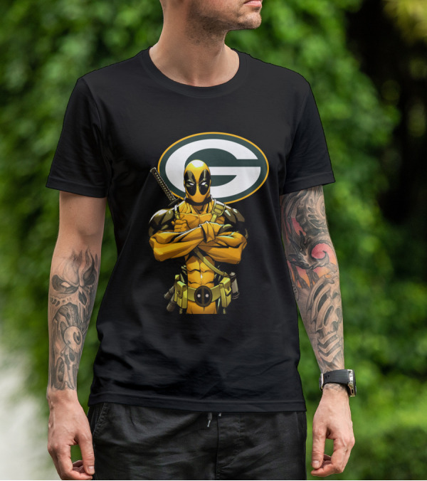 Green Bay Packers Deadpool Crossover T-Shirt