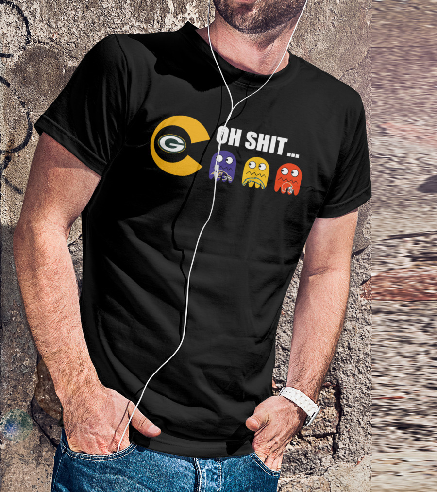 Green Bay Packers Oh Shit Ghosts T-Shirt