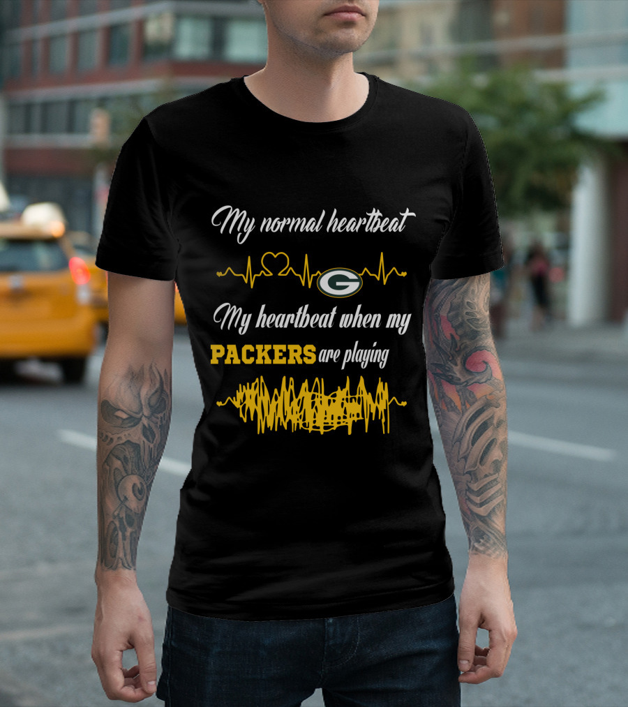 My Normal Heartbeat Green Bay Packers Are Playing T-Shirt
