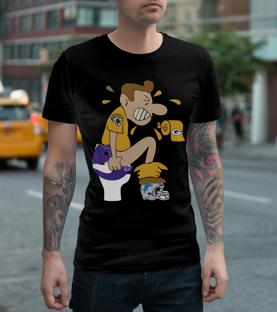 Jacksonville Jaguars Vs Vikings Packers Lions Nfl Rivalry Humor T-Shirt