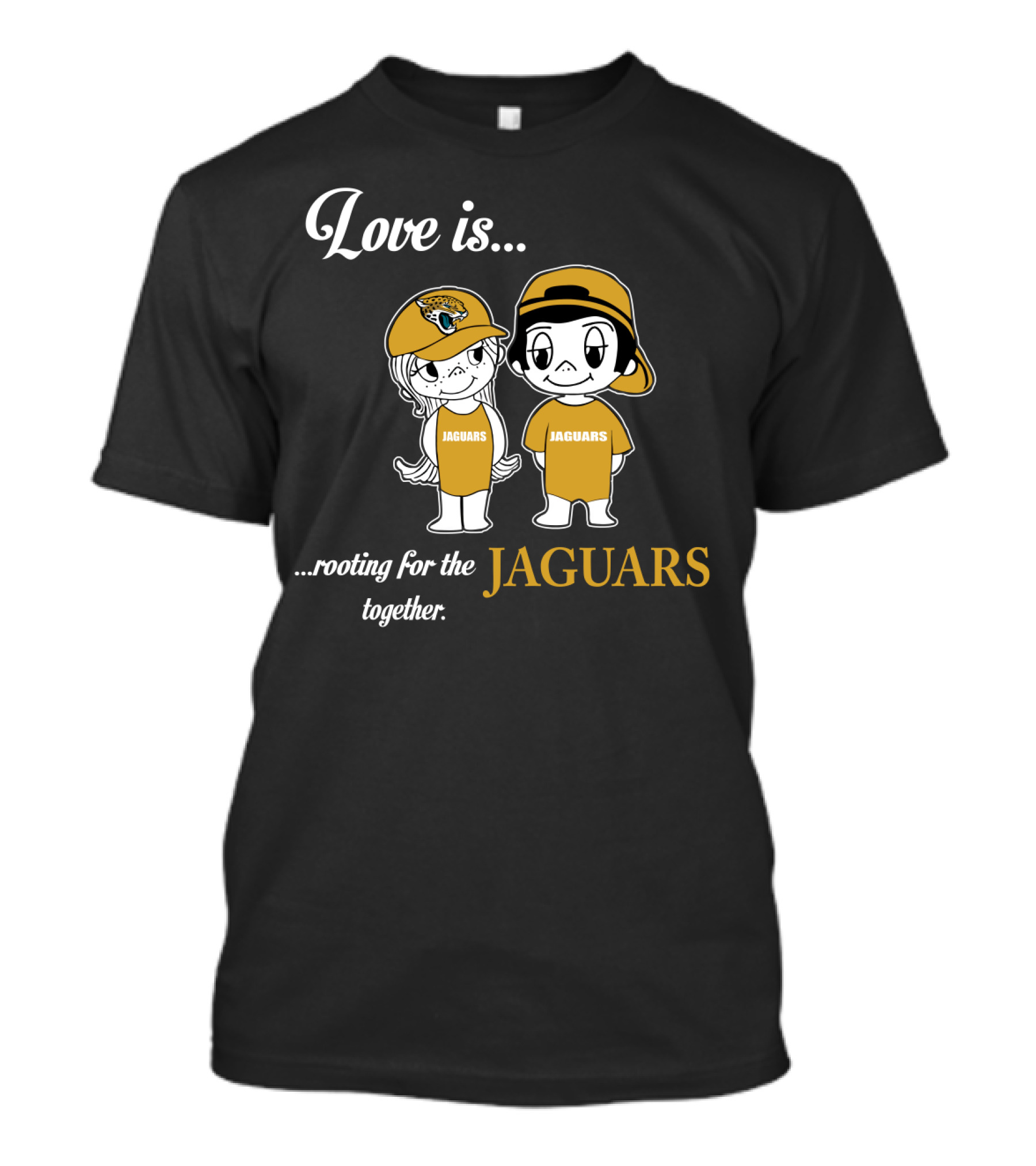 Love Is Rooting For The Jacksonville Jaguars Together T-Shirt