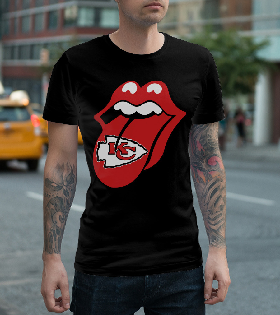 Kansas City Chiefs Kc Arrowhead Tongue T-Shirt