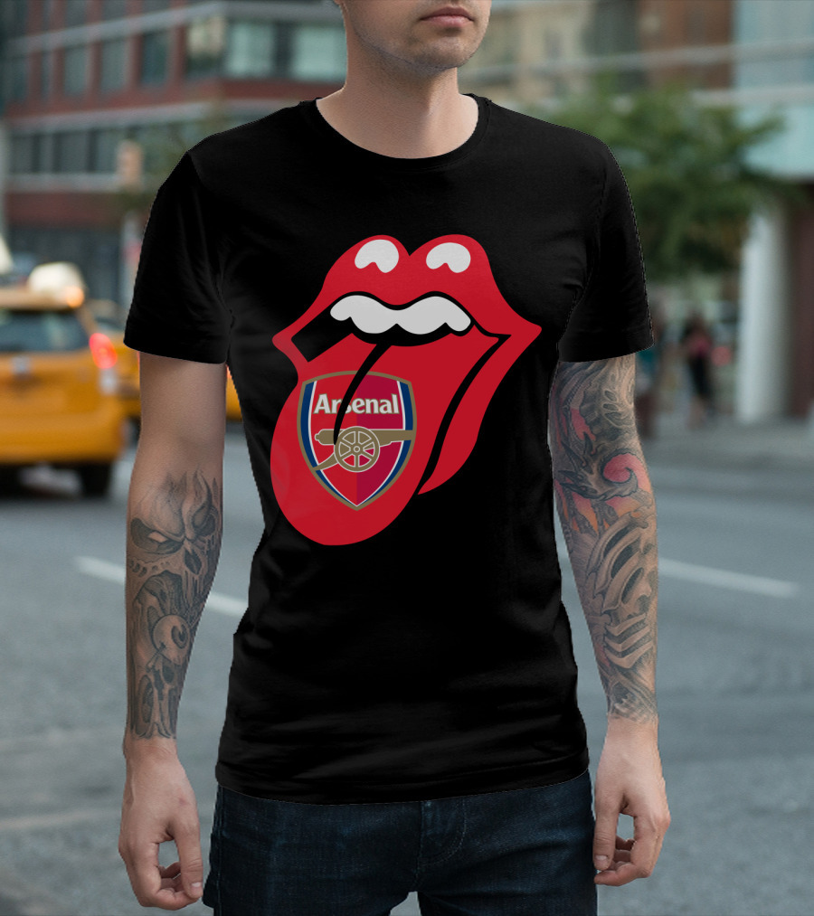 Arsenal Logo With Red Tongue T-Shirt
