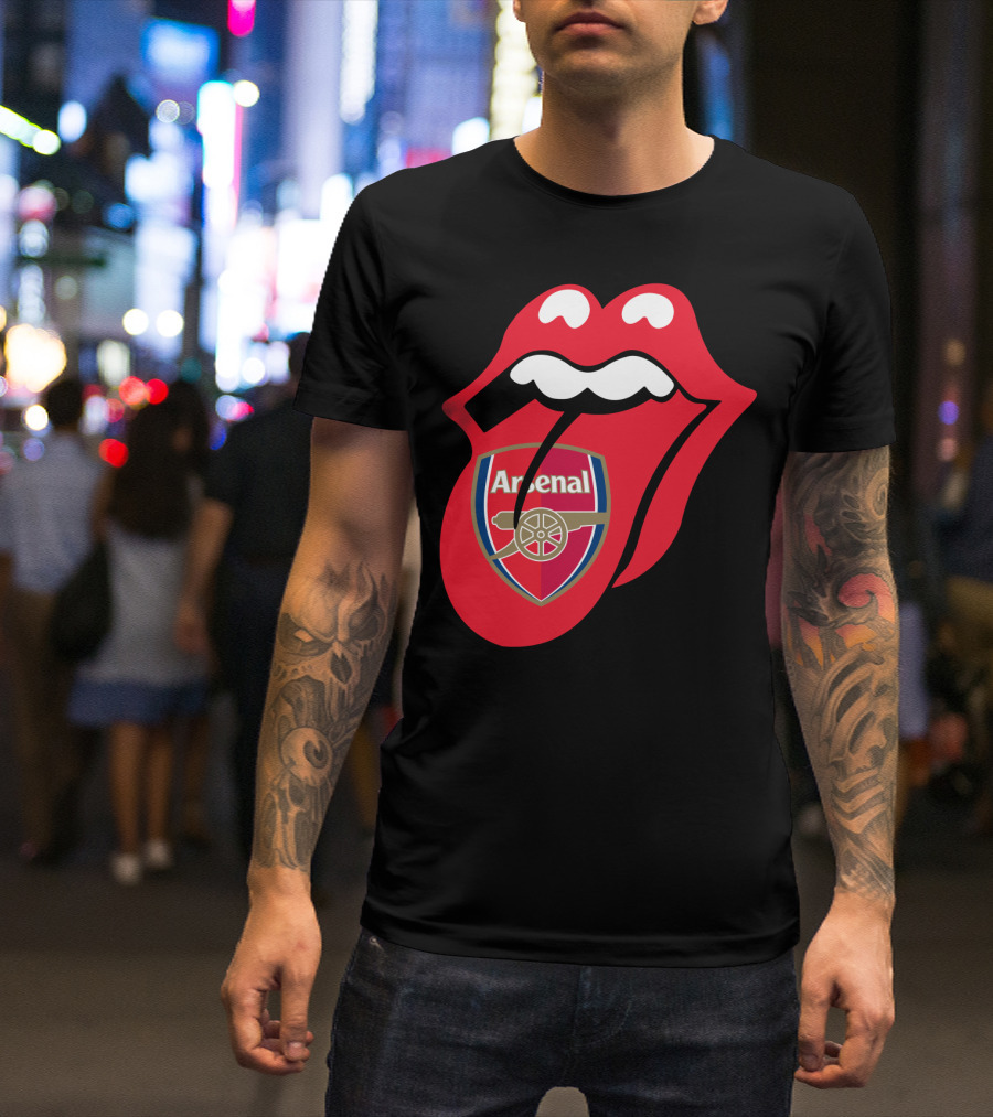 Arsenal Logo With Red Tongue T-Shirt